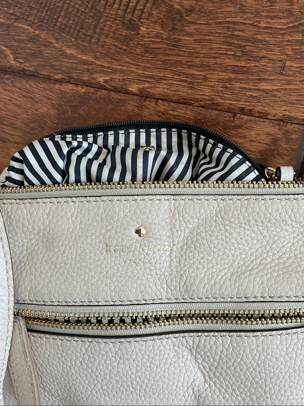 kate spade Cream Pebbled Leather Crossbody Bag